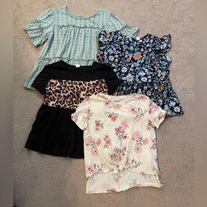 Lot of 4 girls size 10/12 shirts